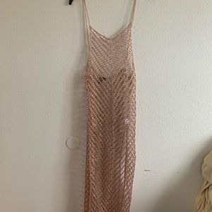 Rose gold beach cover up